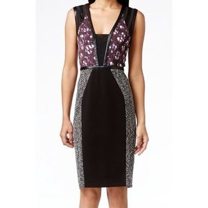 Rachel Rachel Roy mixed media sheath dress tweed
